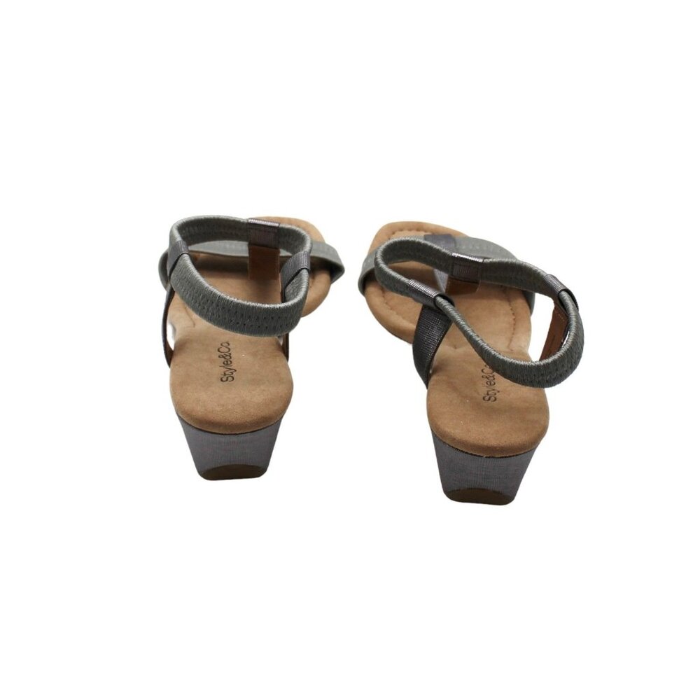 Style & Co Gray Wedge Sandals - Picture 7 of 7